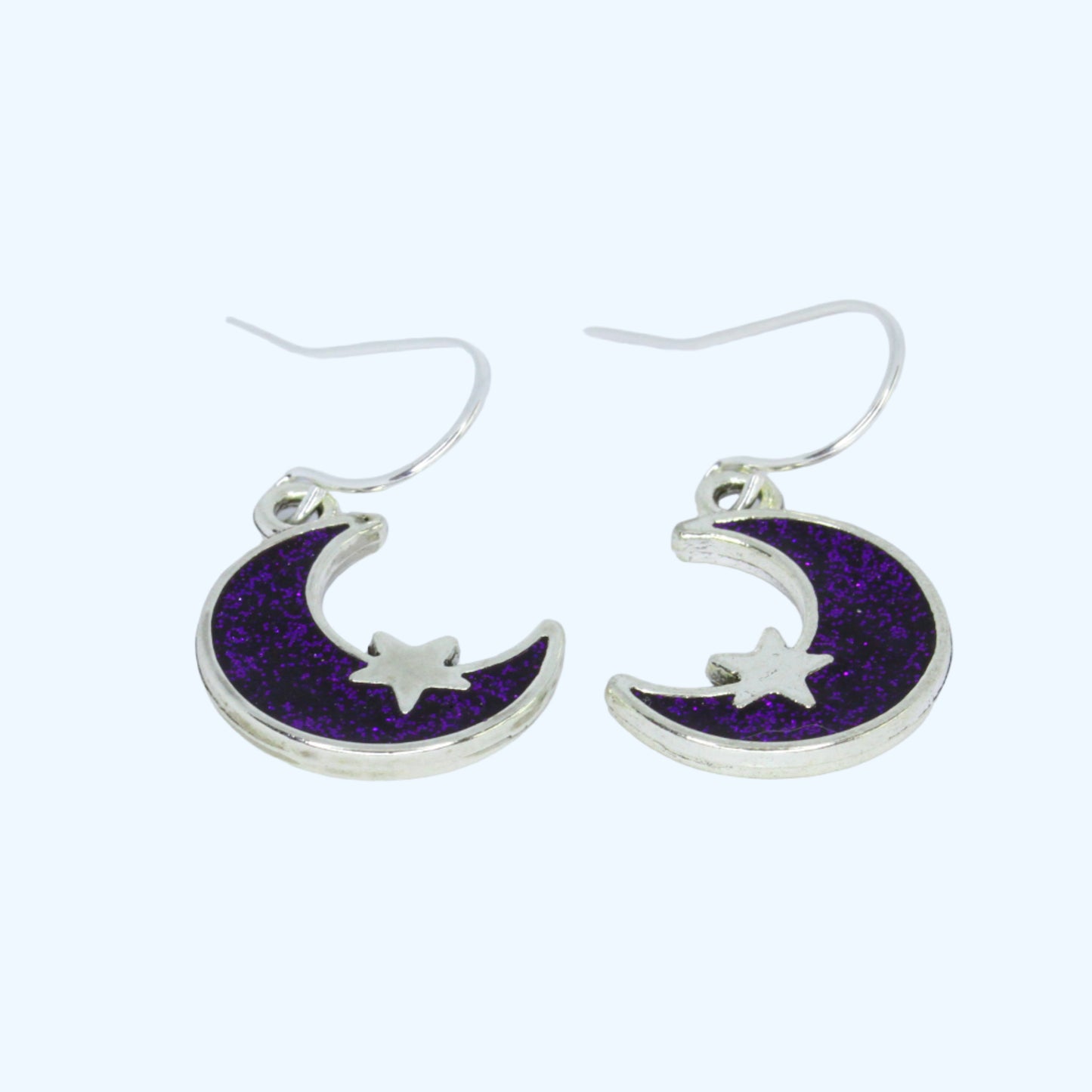 Crescent Moon Earrings - Silver
