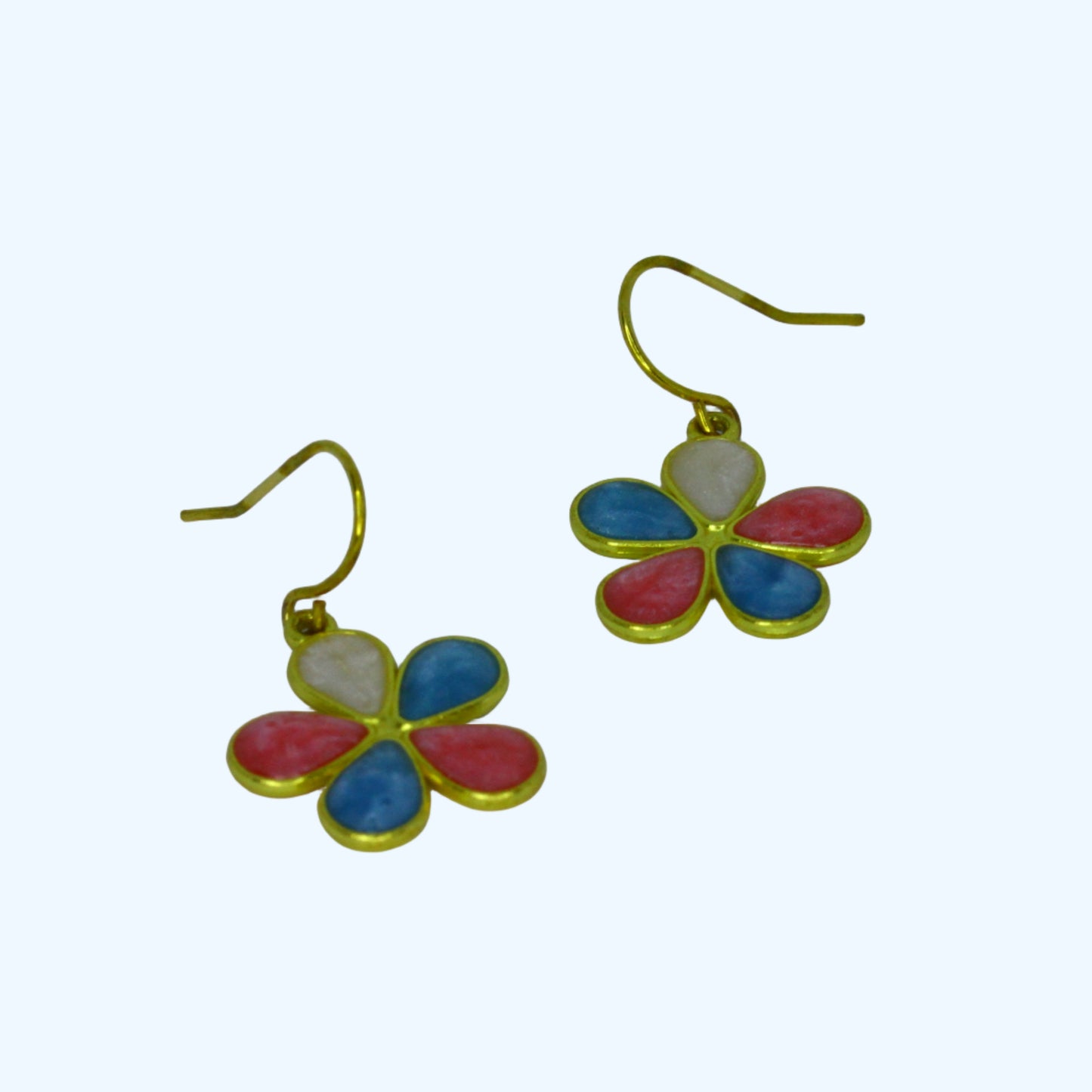"Nice Flower" Earrings - Trans Flag