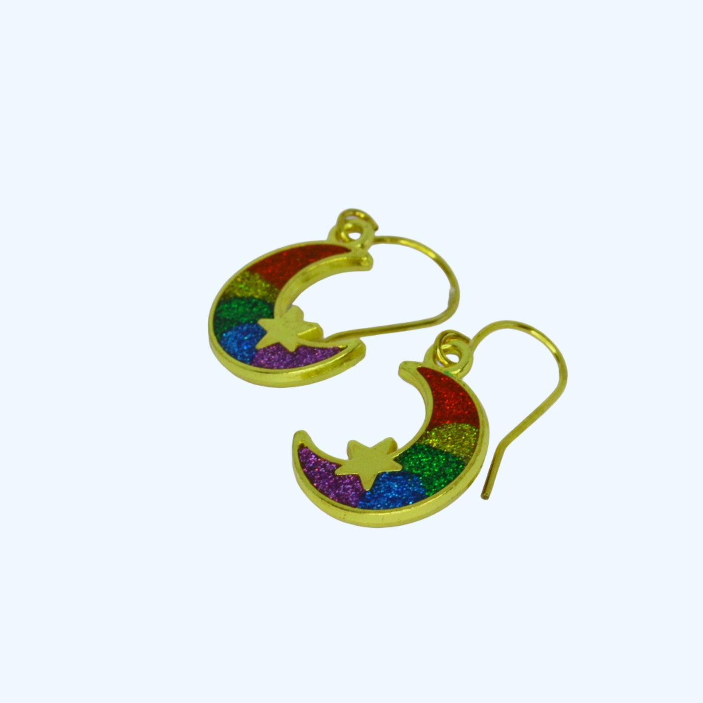 Pride Crescent Moon Earrings