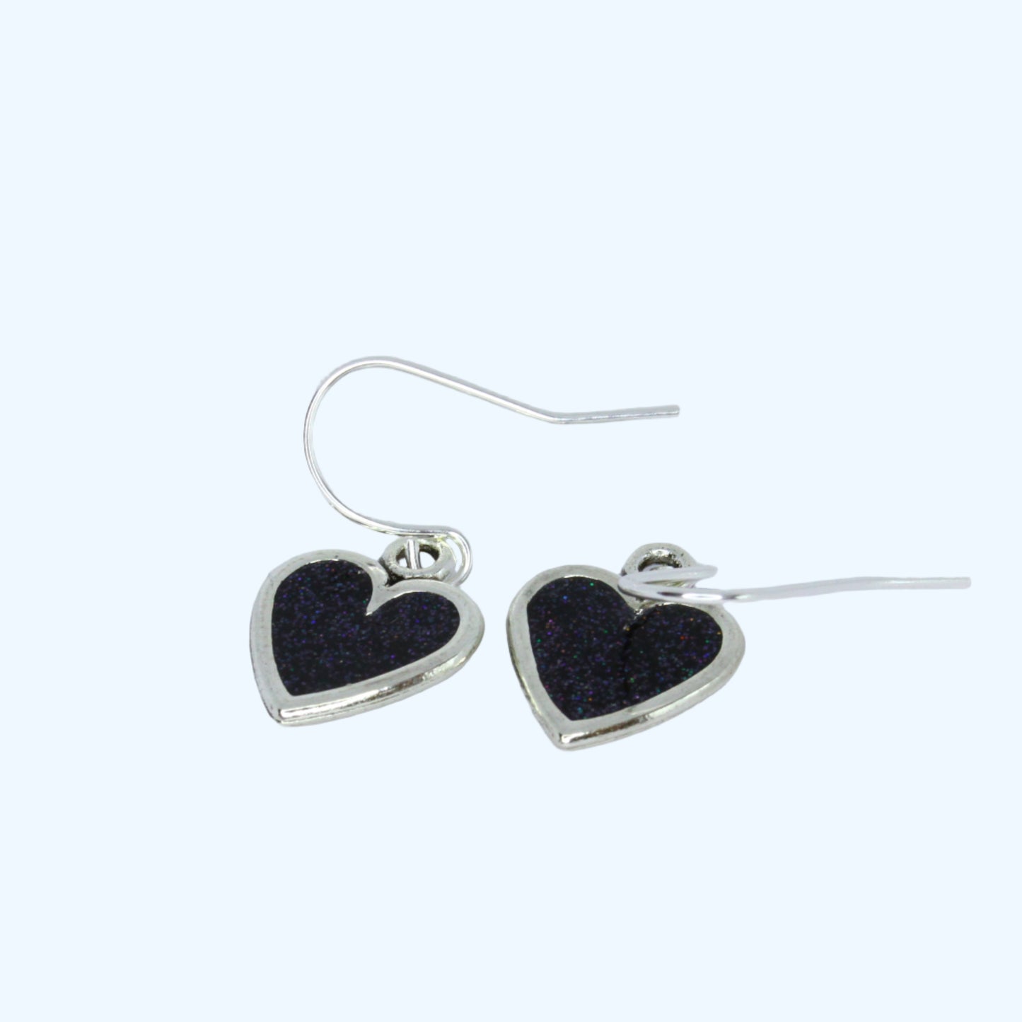 Dainty Heart Earrings - Silver