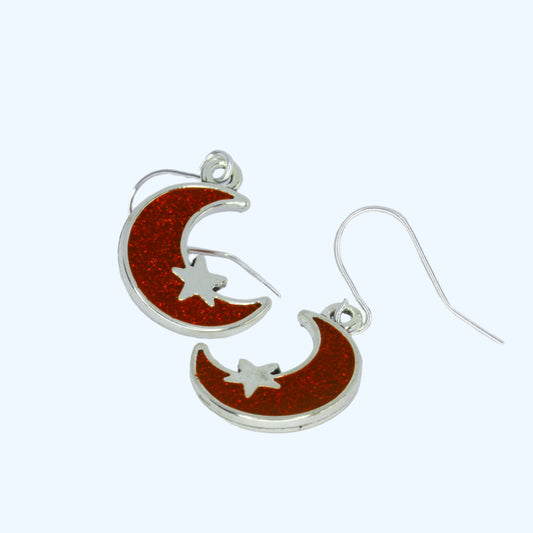 Crescent Moon Earrings - Silver