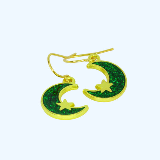 Crescent Moon Earrings - Gold