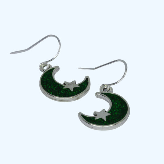 Crescent Moon Earrings - Silver