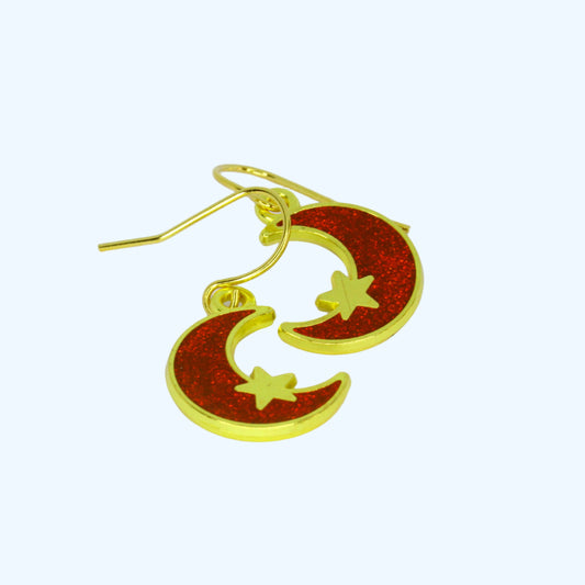 Crescent Moon Earrings - Gold