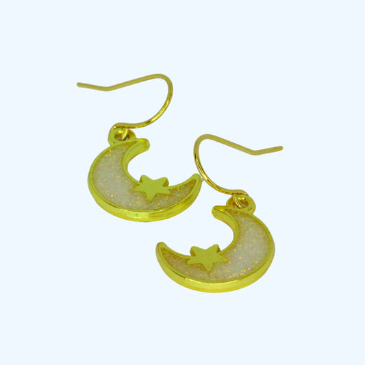 Crescent Moon Earrings - Gold