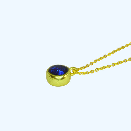 Crushed Glass Pendant - Gold Plated