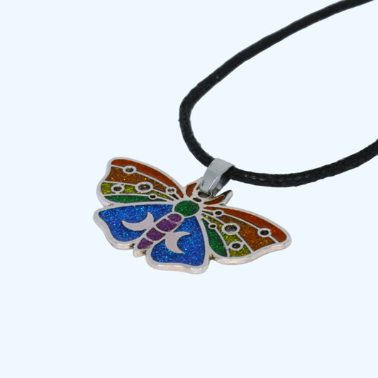 Pride Moth Necklace