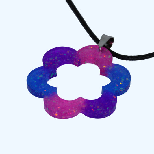 Flower Necklace - Bisexual Flag