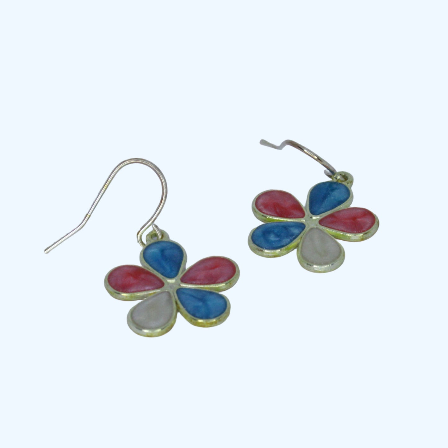 "Nice Flower" Earrings - Trans Flag
