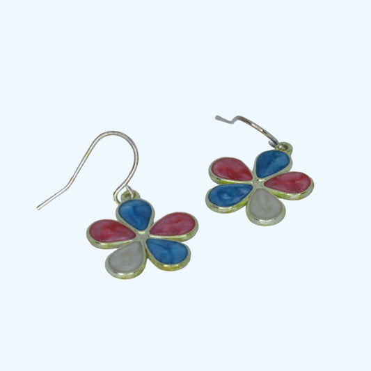 "Nice Flower" Earrings - Trans Flag