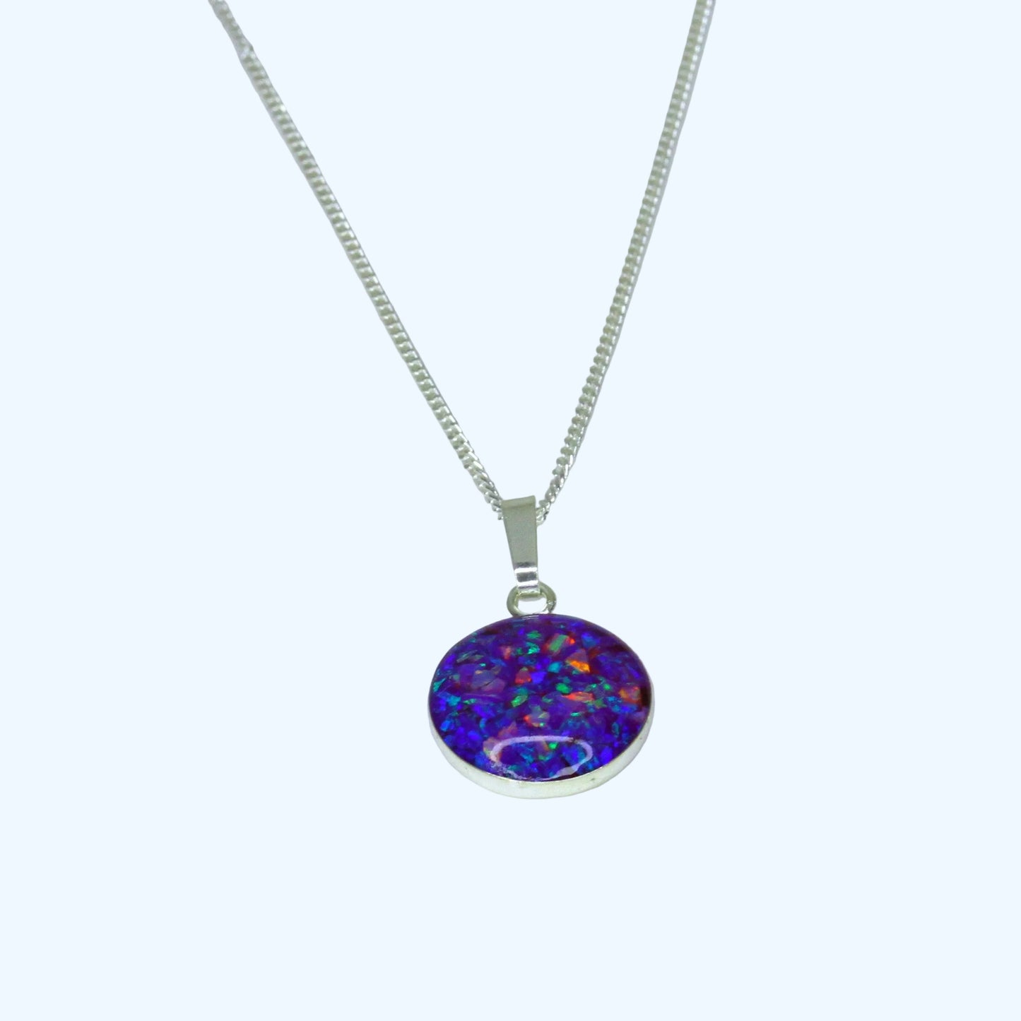 Sterling Silver Crushed Opal Necklace