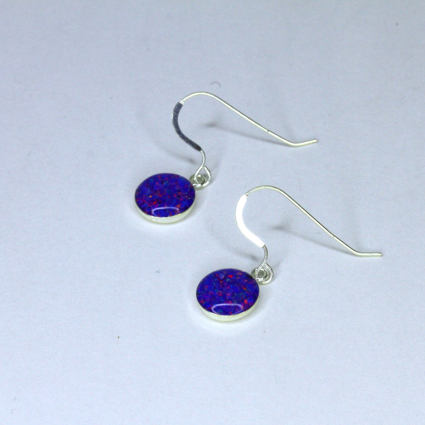 Sterling Silver Crushed Opal Earrings