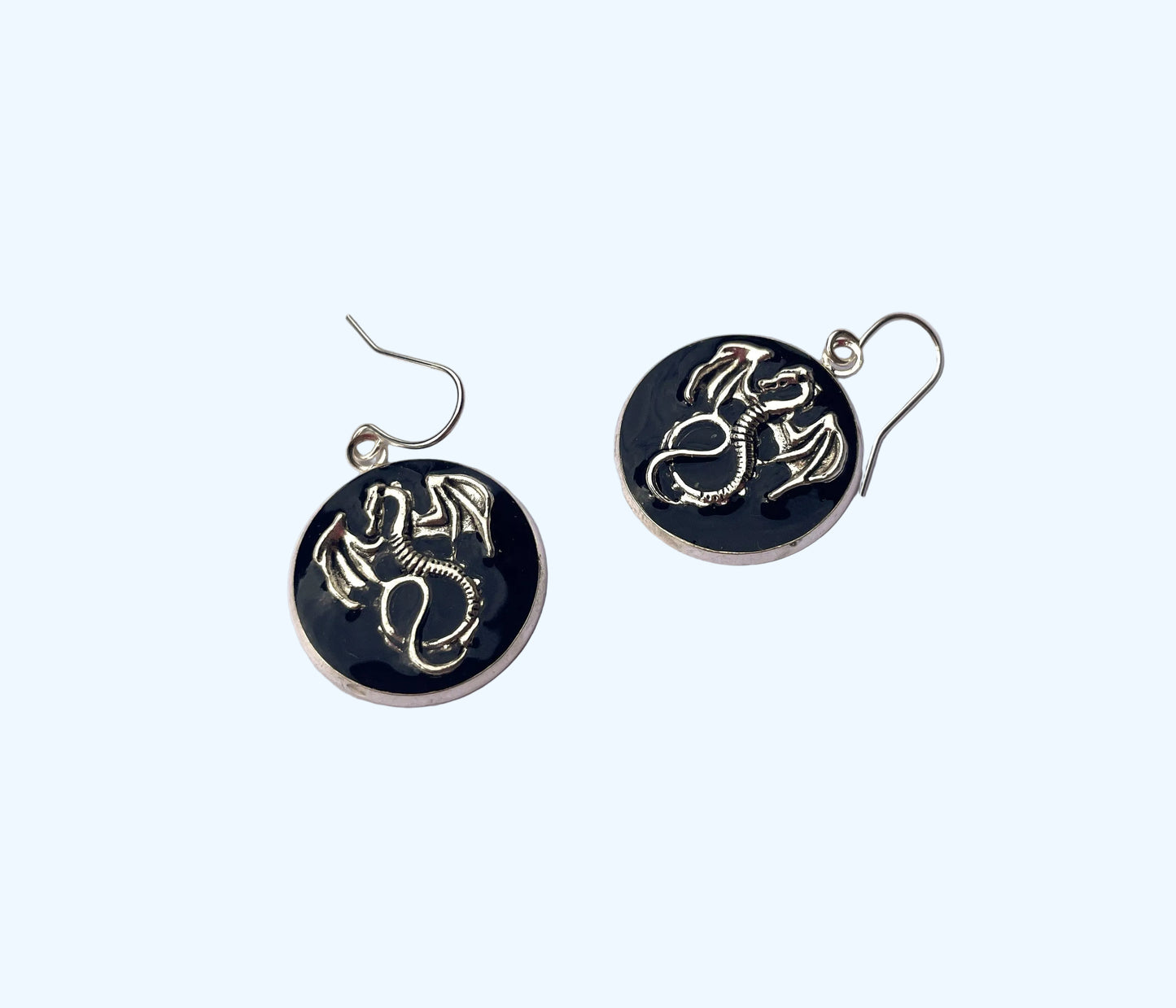 Dragon Bezel Earrings